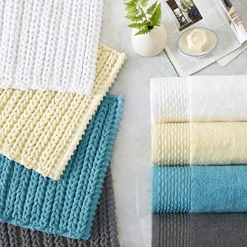 Madison Park Lasso Cotton Chenille Bathroom Rug - Non Slip