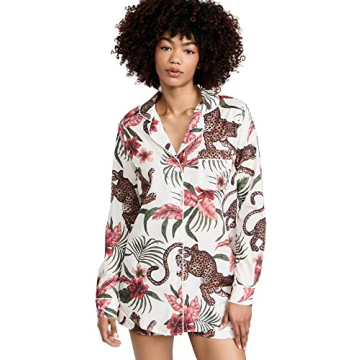 Desmond & Dempsey Women's Signature PJ Set - Luxurious Floral Print Nightwear