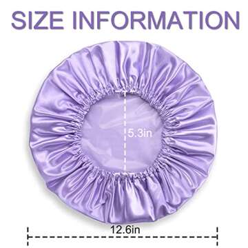 Stylish SMILCO Shower Caps for Women - 4 Pack