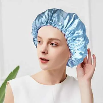 Stylish SMILCO Shower Caps for Women - 4 Pack