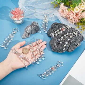 Stylish 8-Set Beaded Keychain for Bag Accessories
