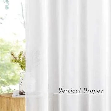 NICETOWN Ivory Sheer Curtains 96" Long - Elegant Window Panels