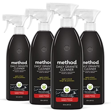 Method Daily Granite Cleaner Spray - Apple Orchard, Plant-Based, 28 oz (Pack of 4)