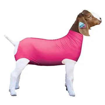Show Pro Pink Spandex Goat Tube for Show Goats - Made in America - Show Livestock Supplies: Goat Cov...