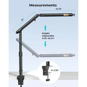 Viozon Overhead Camera Mount, Camera Desk Mount, Flexible Aluminum Spring Arm with 360° Ball Head &1/4" Interface for DSLR Camera/Projector/Heavy Microphone(FC100)