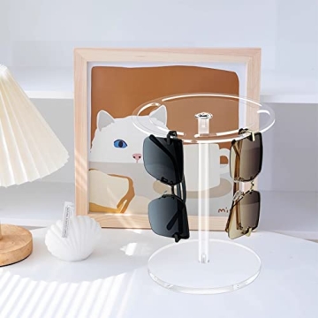Stylish Bigfety Acrylic Sunglasses Holder with 360 Rotation
