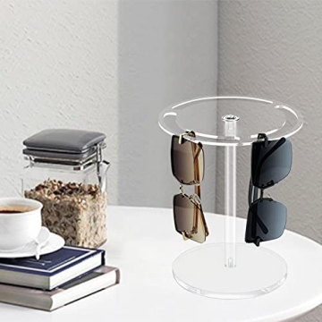 Stylish Bigfety Acrylic Sunglasses Holder with 360 Rotation