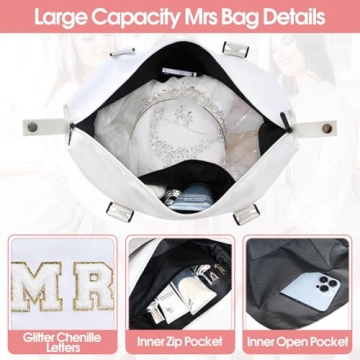 Stylish Mrs Tote Bag for Bridal Showers & Weddings