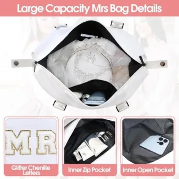 Stylish Mrs Tote Bag for Bridal Showers & Weddings