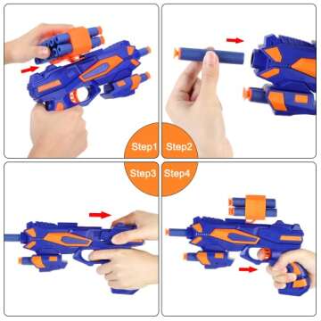 Shooting Target for Nerf w/Toy Guns and Foam Darts, Upgrade Digital Shooting Game with Touch Screen Practice Target, Electronic Scoring Targets for Nerf Gun for Kids Aged 5 -13 Boys, Girls