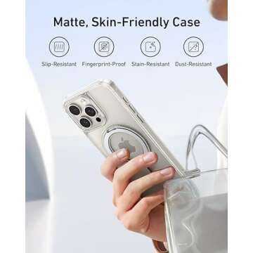 Anker Ultra Magnetic for iPhone 14 Pro Case with Sturdy 360° Ring Stand, Military-Grade Shockproof iPhone 14 Pro Kickstand Compatible with MagSafe(Black)