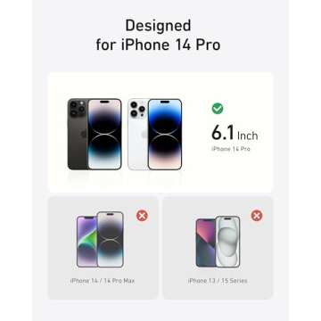 Anker Ultra Magnetic for iPhone 14 Pro Case with Sturdy 360° Ring Stand, Military-Grade Shockproof iPhone 14 Pro Kickstand Compatible with MagSafe(Black)