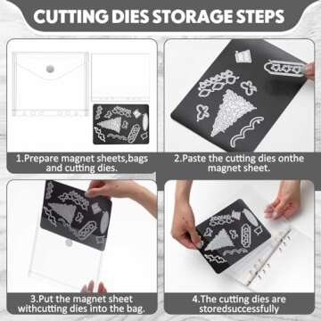 Fuyoooo Storage Binder with Magnetic Sheets for Crafts