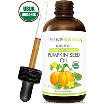 Organic Pumpkin Seed Oil (LARGE 4-OZ Bottle) USDA Certified Organic, 100% Pure, Cold Pressed. Boost Hair Growth for Eyelashes, Eyebrows & Hair. Overactive Bladder Control for Men & Women. Moisturizer