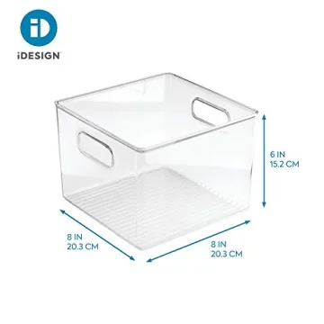 Stylish iDesign Kitchen Storage Organizer Bin - 8x8x6