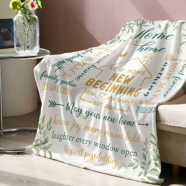 House Warming Gifts - 50"x60" Cozy Blanket