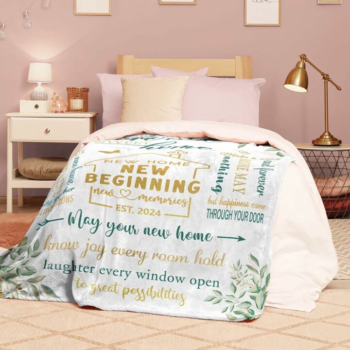 House Warming Gifts - 50"x60" Cozy Blanket