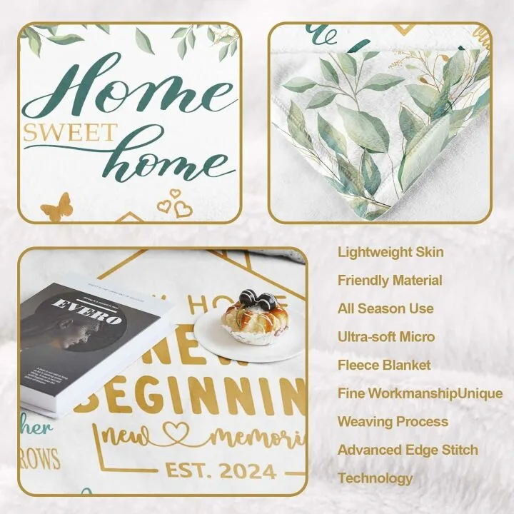 House Warming Gifts - 50"x60" Cozy Blanket