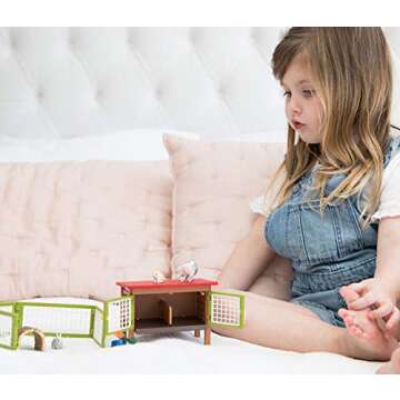 Schleich Farm Animal Toys and Playsets - Farm World 8 Piece Rabbit Hutch Set with Figurines, Farming...