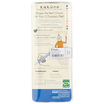 PILOT Kakuno Fountain Pen, Clear Barrel, Fine Nib (10819)