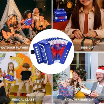 Kids Accordion 10 Keys Musical Toy Instrument for Beginners