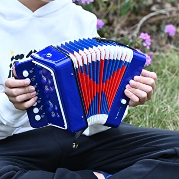 Kids Accordion 10 Keys Musical Toy Instrument for Beginners