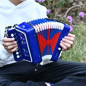 Kids Accordion 10 Keys Musical Toy Instrument for Beginners