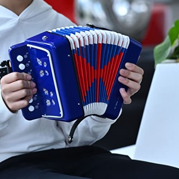 Kids Accordion 10 Keys Musical Toy Instrument for Beginners