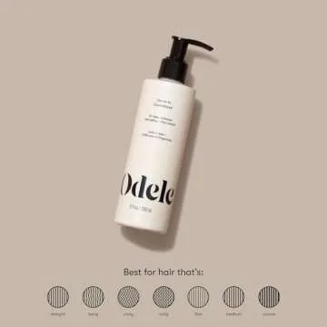 Odele Vegan Leave-In Conditioner, for Deep Moisture, Detangling, Frizz Control, Weightless Shine, and All Hair Types + Textures, 8 fl oz