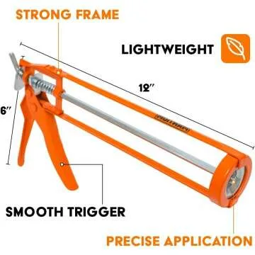 Dripless Heavy Duty Caulk Gun for Home Improvement