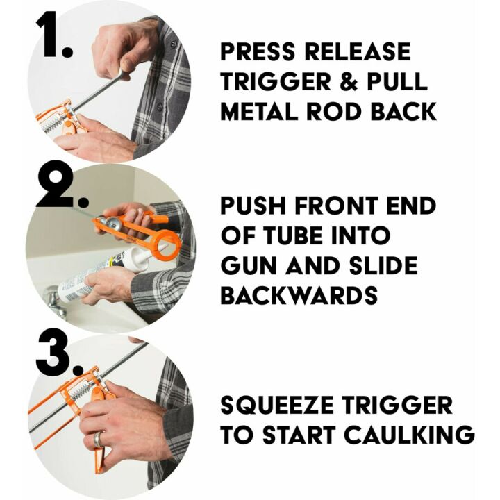 Dripless Heavy Duty Caulk Gun for Home Improvement