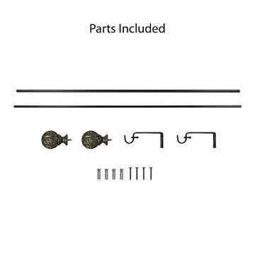 Decopolitan Leaf Ball Curtain Rod Set for Elegant Windows