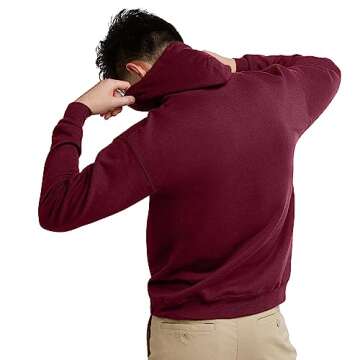 Hanes mens Pullover Ecosmart Hooded Sweatshirt Hoody, Maroon, 3X-Large US