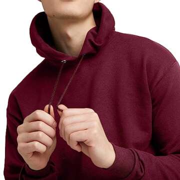 Hanes mens Pullover Ecosmart Hooded Sweatshirt Hoody, Maroon, 3X-Large US