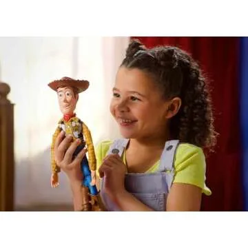 Mattel Disney Pixar Toy Story Talking Woody Action Figure & Accessory, Roundup Fun 12-inch Collectib...