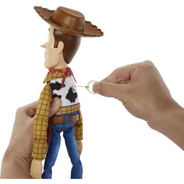 Mattel Disney Pixar Toy Story Talking Woody Action Figure & Accessory, Roundup Fun 12-inch Collectible with 30+ Sounds & Phrases