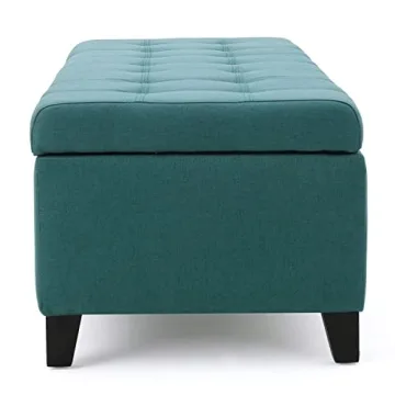 Stylish Christopher Knight Storage Ottoman in Dark Teal
