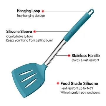 LIANYU 15-Piece Kitchen Utensils Set for Everyday Cooking