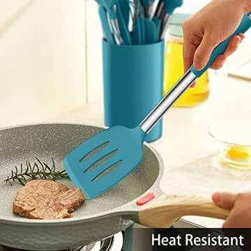 LIANYU 15-Piece Kitchen Utensils Set for Everyday Cooking