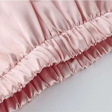 Digirlsor Little Boys Girls Short Satin Pajamas Set Classic Silk Pjs Toddler Kids 2 Piece Sleepwear Button-Down Short Sleeve Pink, Tag18/13-14 years/ Height 150-160cm