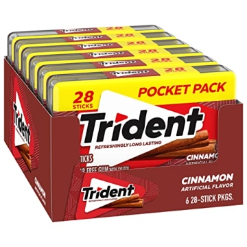 Trident Cinnamon Sugar Free Gum - 6 Pocket Packs