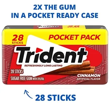 Trident Cinnamon Sugar Free Gum - 6 Pocket Packs