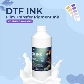Enlite Premium DTF White Ink for DTF Heat Transfer Film Printing, Used for Epson Printhead L1800 L80...