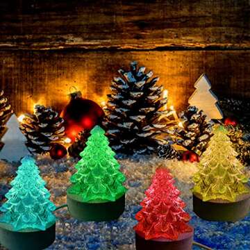 ZQYSING Christmas Tree Candle Molds Silicone, 3D Christmas Pine Tree Silicone Mold for Epoxy Resin Casting DIY Aromatherapy Candles Wax Gift Decoration