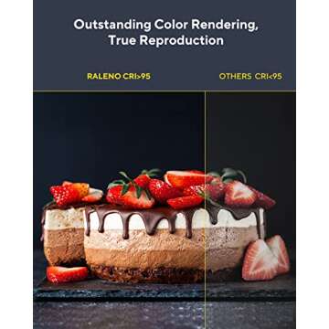 RALENO Led Video Light, 19.5W Soft Panel Light for Video Recording with 8000mAh Lithium Battery, 3200-5600K CRI95+ Camera Light for Photography Studio Live Streaming YouTube White