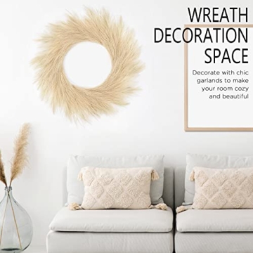 Hananona 26" Pampas Grass Wreath - Perfect Boho Decor