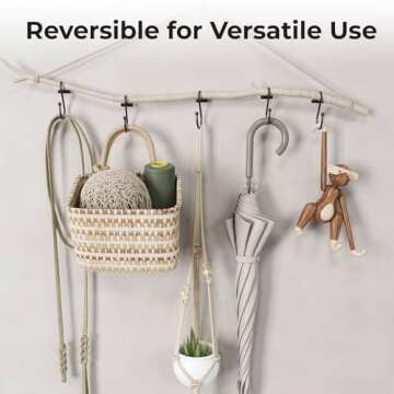 Bathway Shower Curtain Hooks, Black Shower Curtain Rings Rust Proof, 12PCS Shower Hooks for Shower Curtain, T-Bar Design Convenient Elegant Shower Curtain Hangers for Bathroom Kitchen Wardrobe