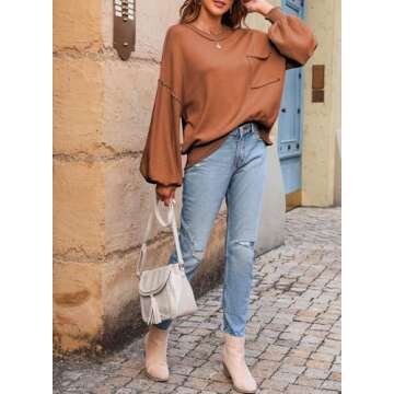 Dokotoo Halloween Sweaters for Women 2024 Trendy Oversized Fashion Womens Sweaters Fall Winter Tops for Women Lightweight Soft Winter Knit Pullover Thanksgiving Sweaters Orange