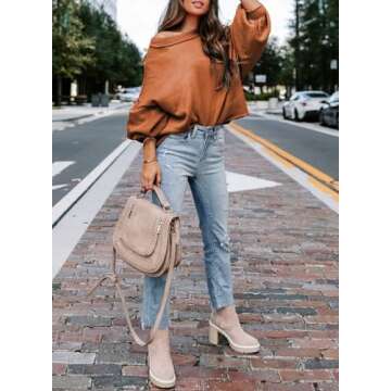 Dokotoo Halloween Sweaters for Women 2024 Trendy Oversized Fashion Womens Sweaters Fall Winter Tops for Women Lightweight Soft Winter Knit Pullover Thanksgiving Sweaters Orange