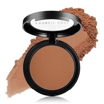 Frankie Rose Cosmetics Powder Foundation – Full Coverage Face Powder For Pores & Imperfections, Ev...
